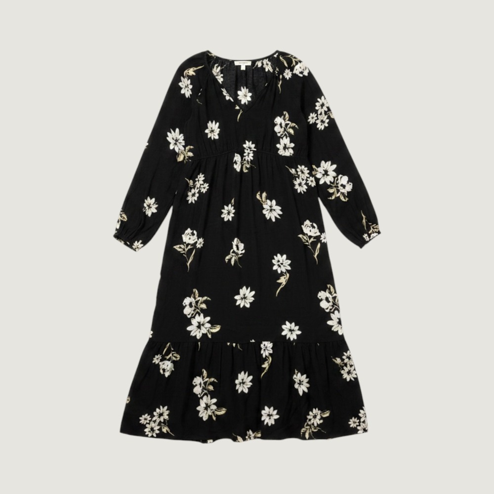 Bohemian Festival Floral Summer Maxi Dress Maternity Sonoma‎ Women's XS Tiered